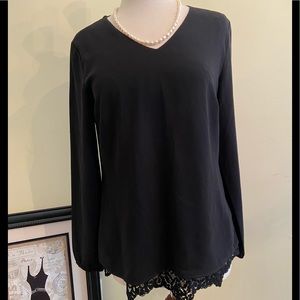 Cabi Tunic Lace Size S Black
